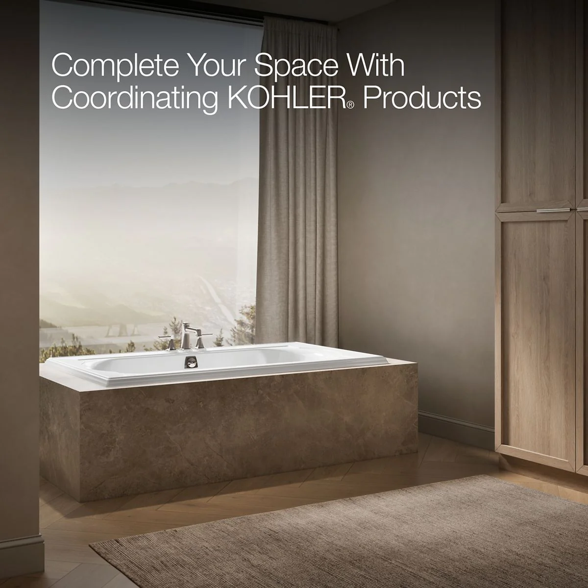 KOHLER K-1417 Memoirs 72" x 42" drop-in bath - Image 4