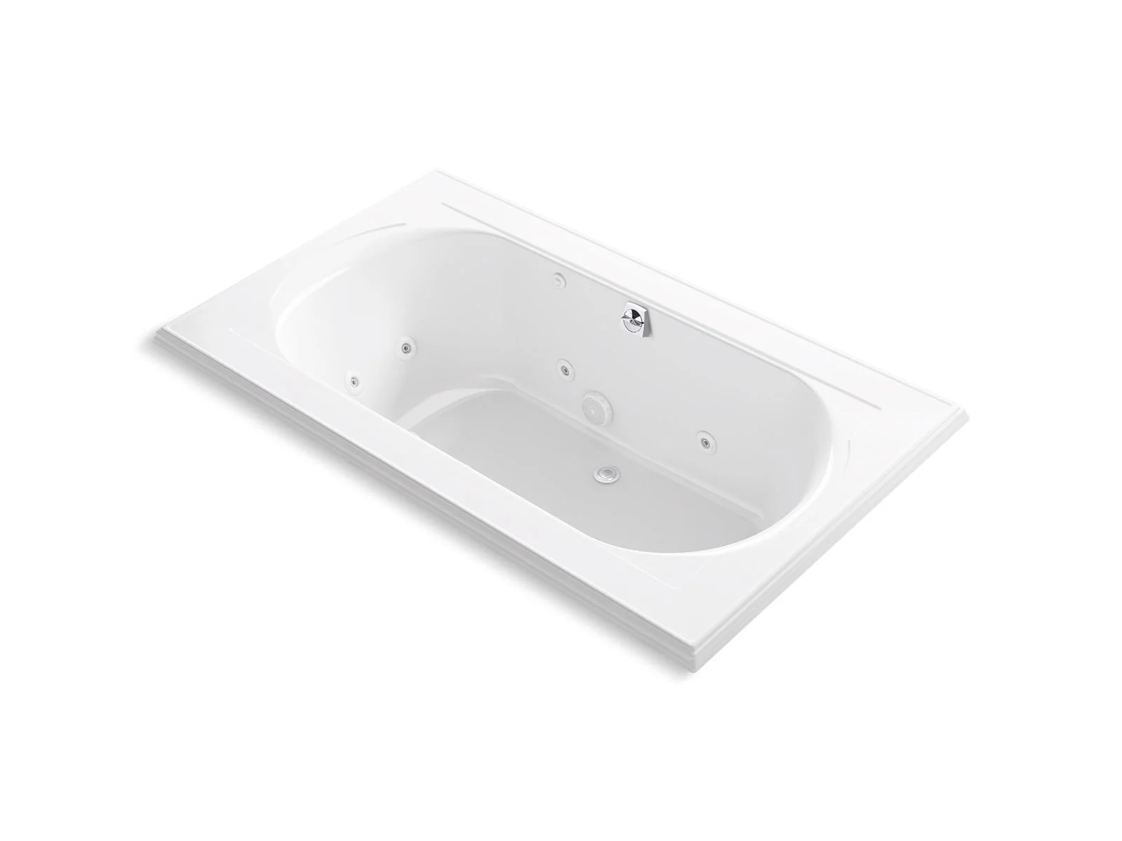 KOHLER K-1418-JHN Memoirs 72" x 42" drop-in whirlpool bath