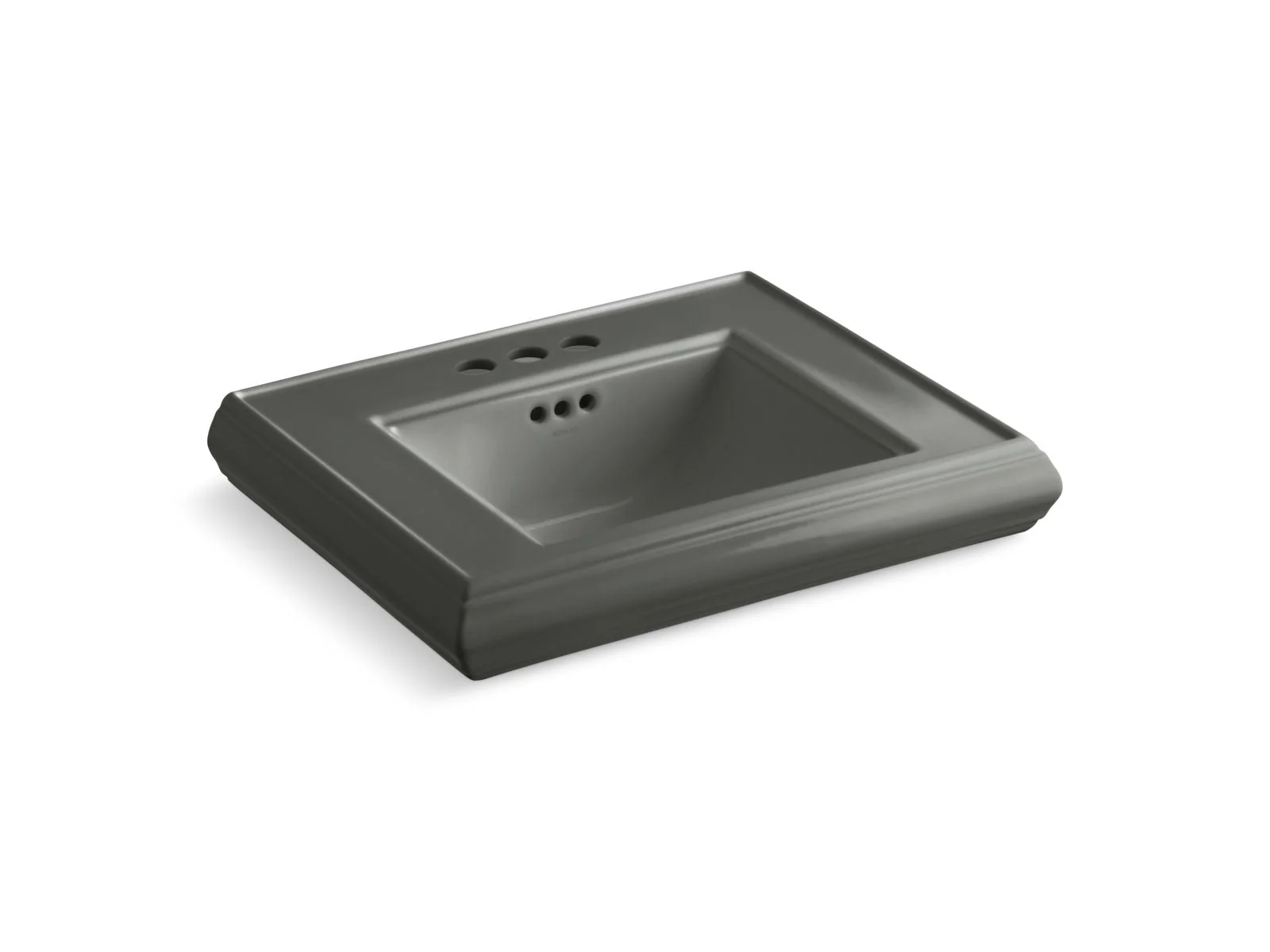 KOHLER K-2239-4 Memoirs Pedestal/console table bathroom sink basin with 4" centerset faucet holes - Image 2
