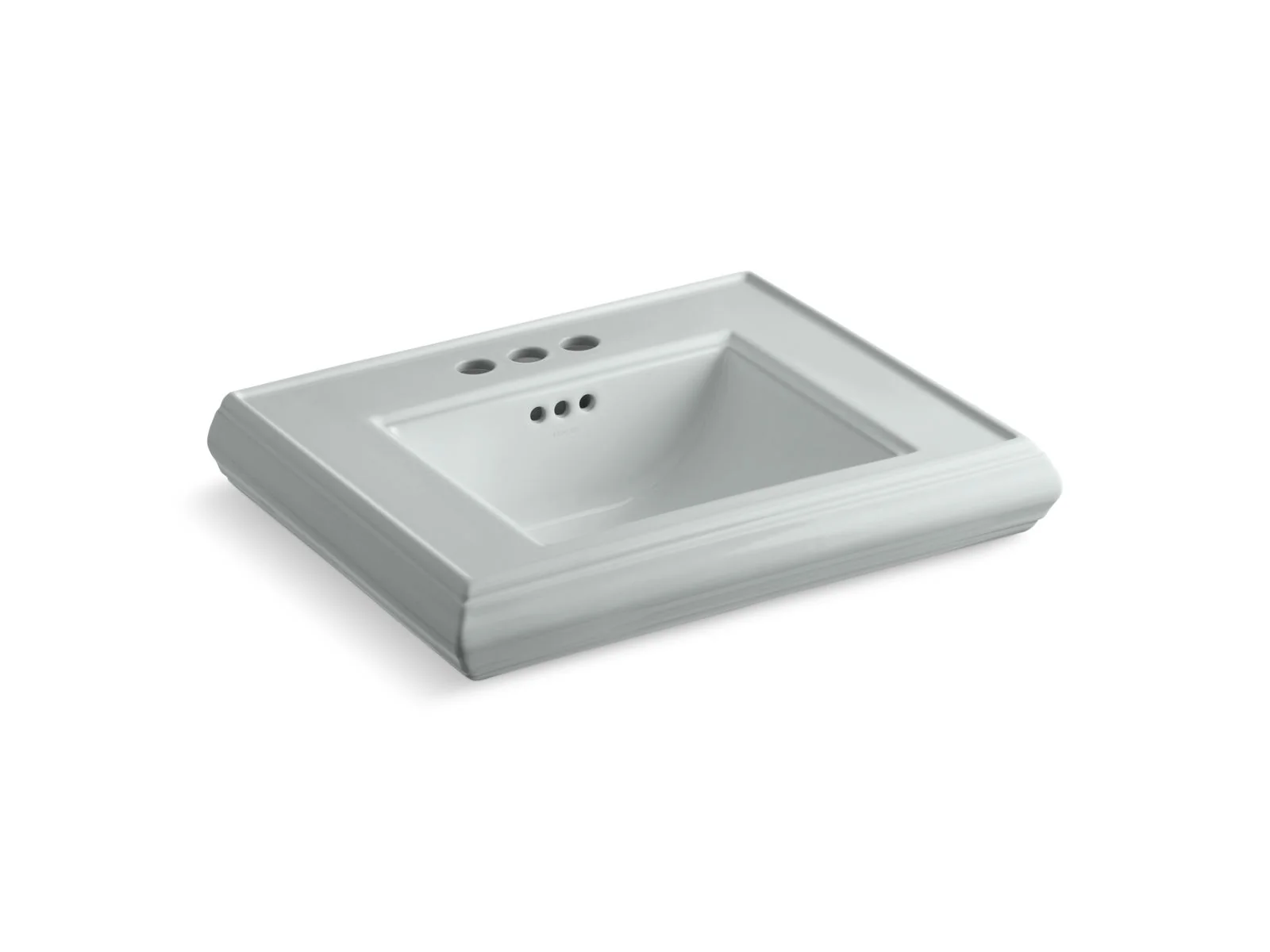 KOHLER K-2239-4 Memoirs Pedestal/console table bathroom sink basin with 4" centerset faucet holes - Image 4