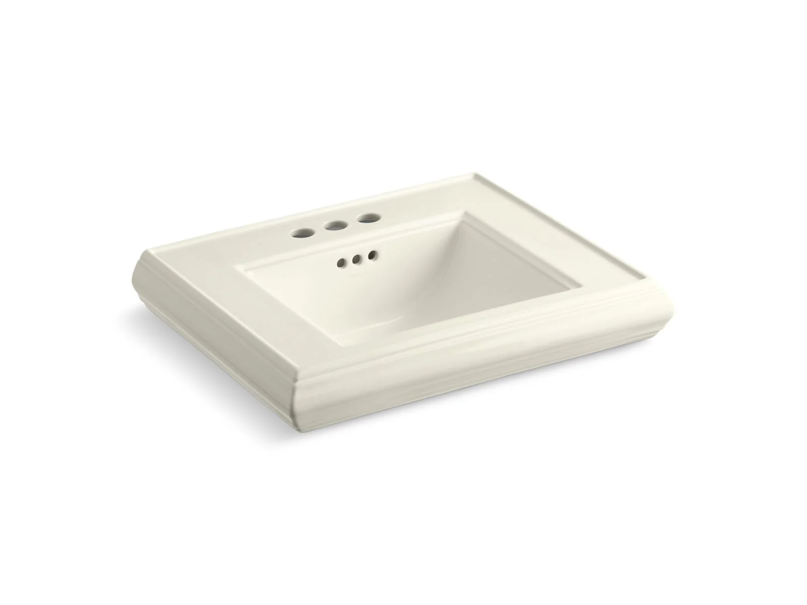 KOHLER K-2239-4 Memoirs Pedestal/console table bathroom sink basin with 4" centerset faucet holes - Image 5
