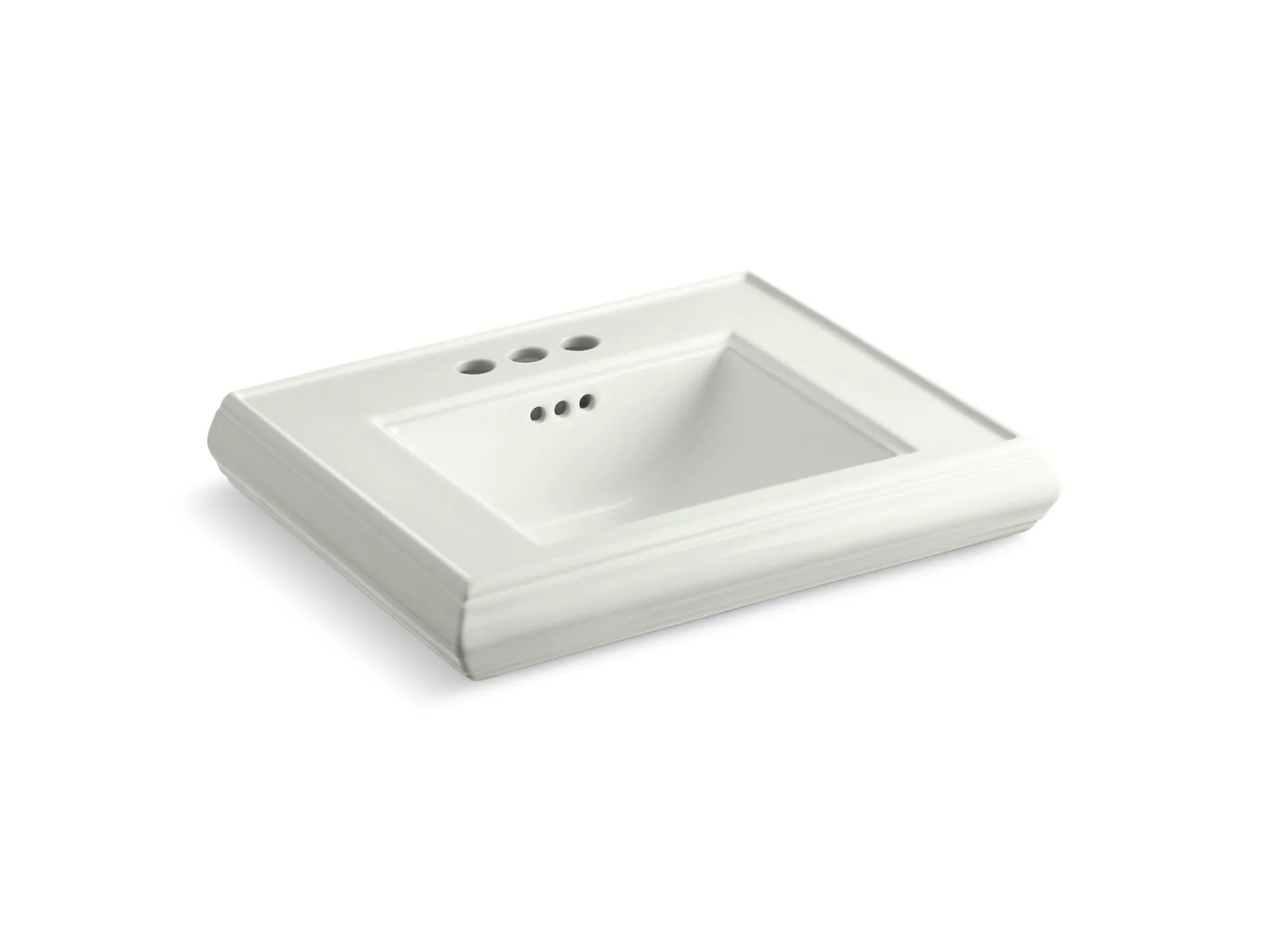 KOHLER K-2239-4 Memoirs Pedestal/console table bathroom sink basin with 4" centerset faucet holes - Image 6