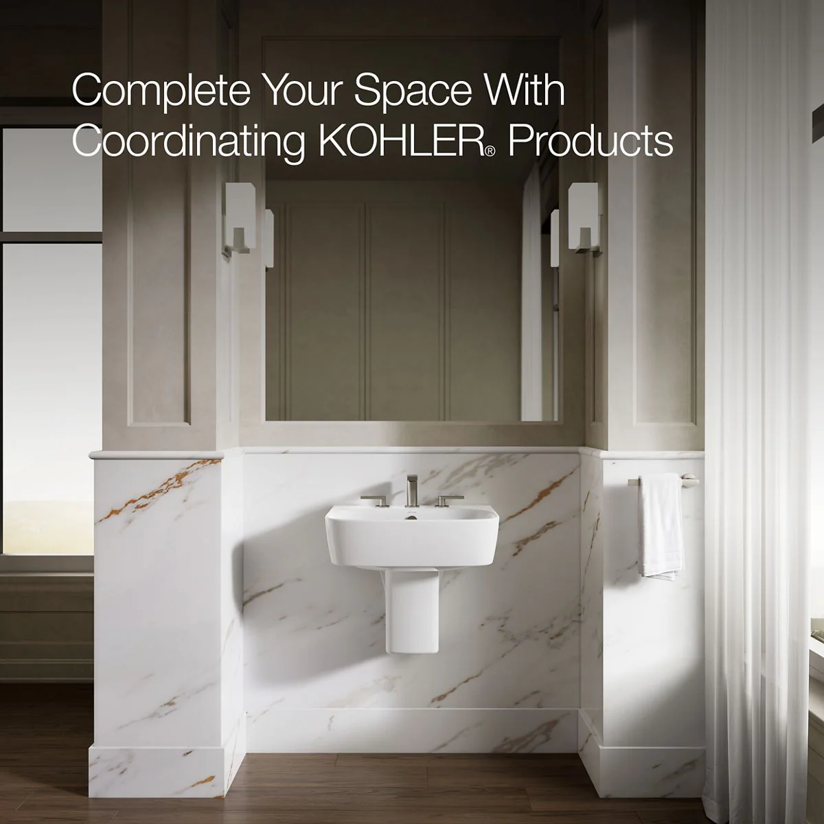 KOHLER K-77768-8 ModernLife 21-3/4" rectangular wall-mount bathroom sink - Image 6