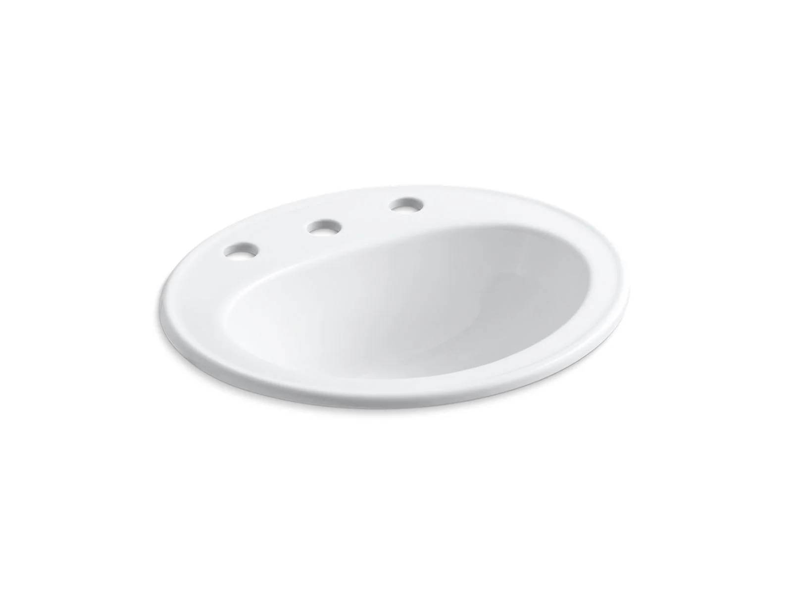 KOHLER K-2196-8 Pennington 20-1/4" oval drop-in bathroom sink