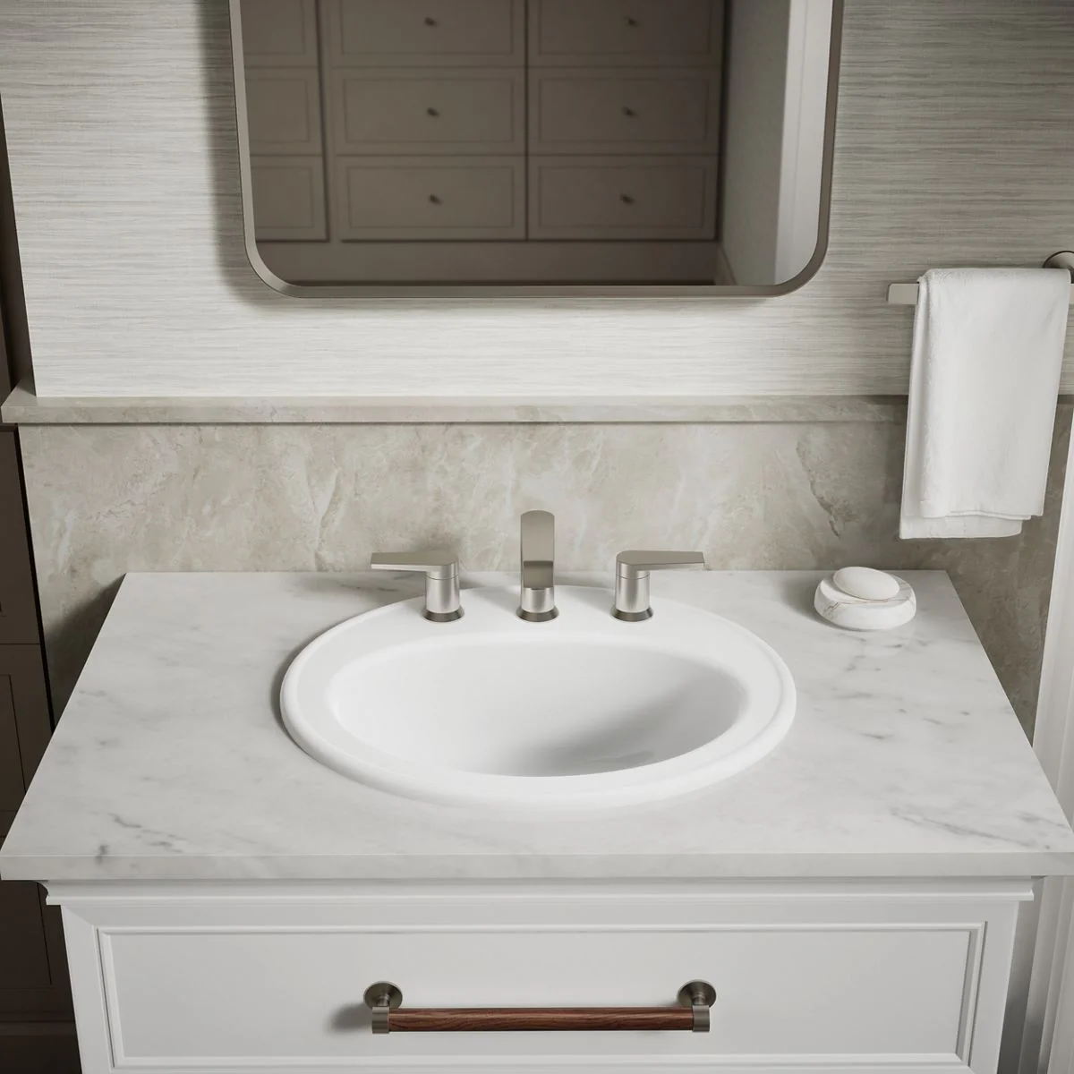 KOHLER K-2196-8 Pennington 20-1/4" oval drop-in bathroom sink - Image 6