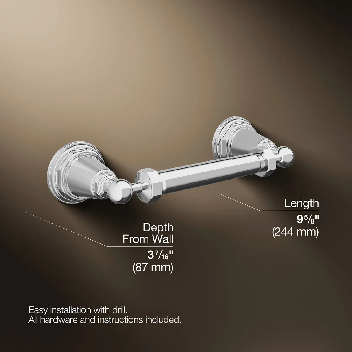 KOHLER K-13114 Pinstripe Toilet paper holder - Image 12