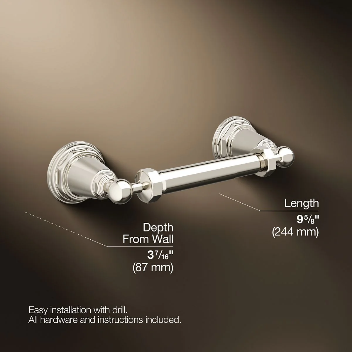 KOHLER K-13114 Pinstripe Toilet paper holder - Image 7