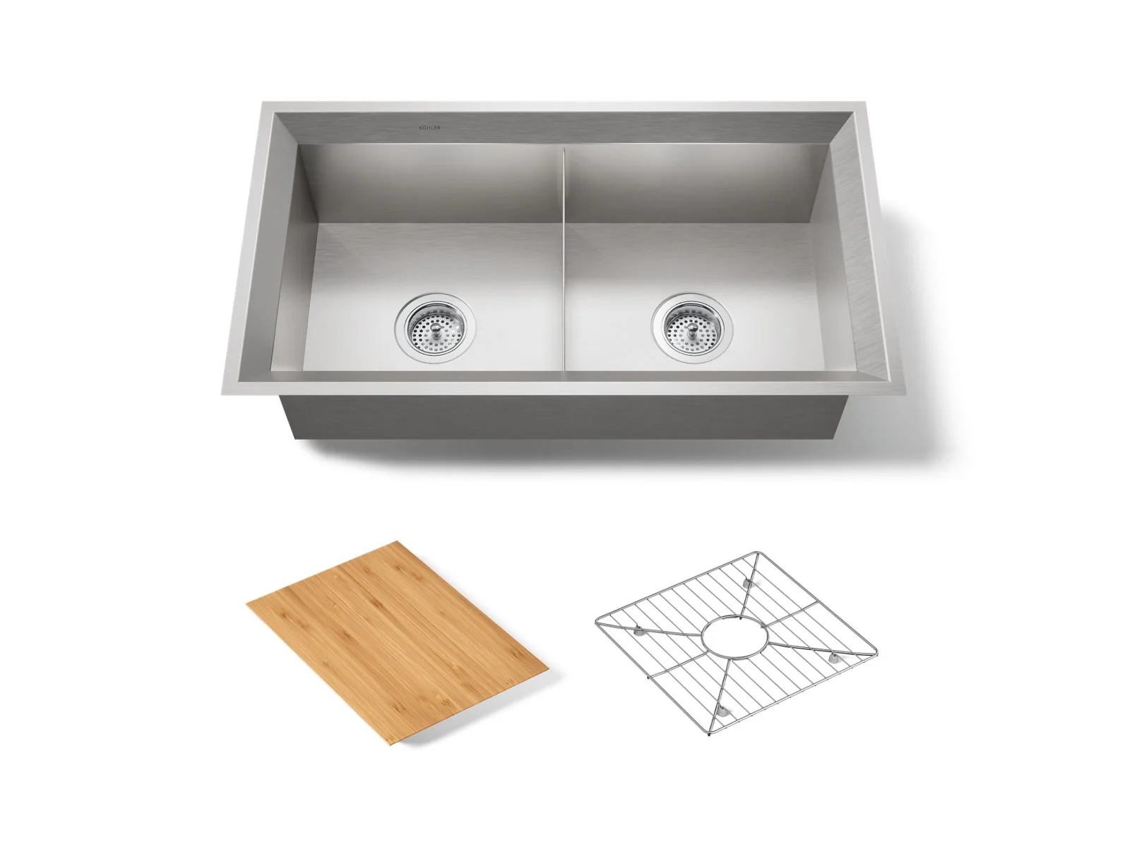 KOHLER K-3159 Poise 33" undermount double-bowl kitchen sink - Image 2