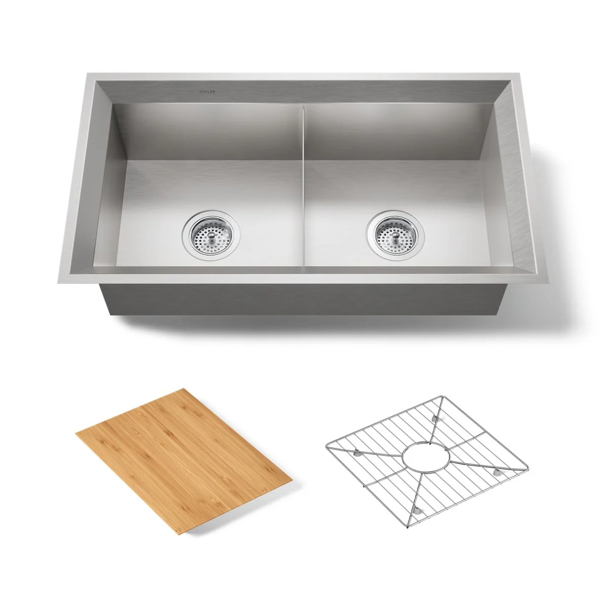 KOHLER K-3159 Poise 33" undermount double-bowl kitchen sink - Image 6