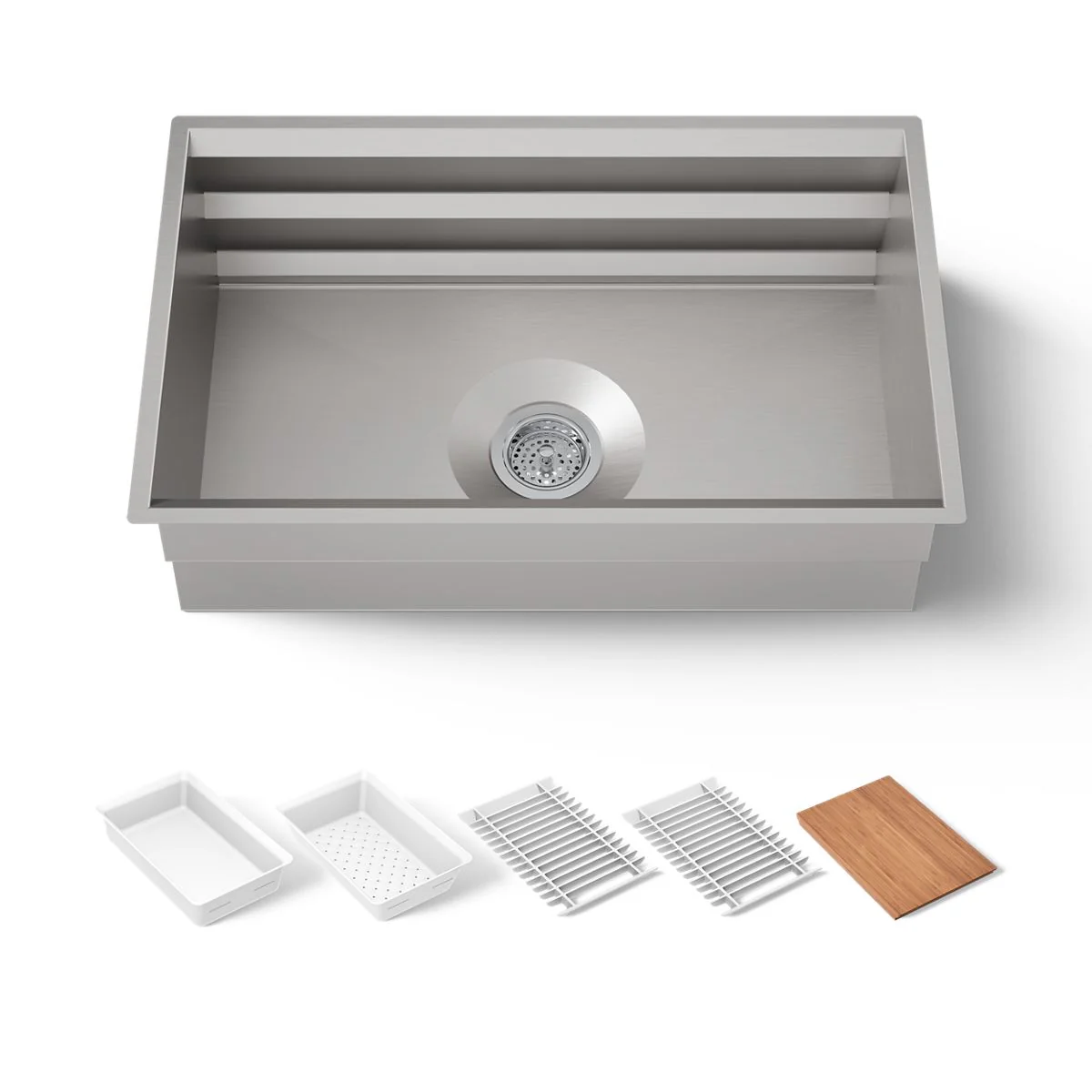 KOHLER K-23651 Prolific 29" undermount single-bowl workstation kitchen sink - Image 6