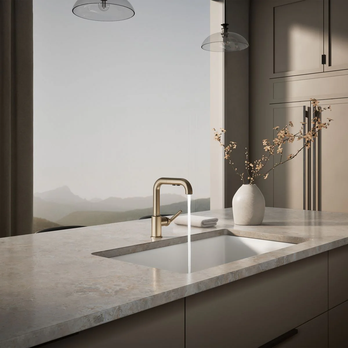 KOHLER K-7506 Purist Pull-out kitchen sink faucet with three-function sprayhead - Image 27