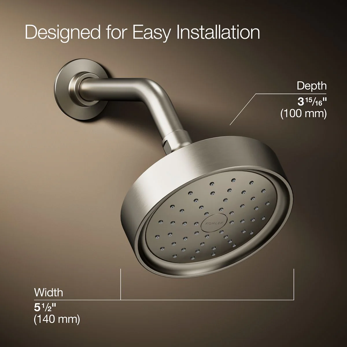 KOHLER K-965-AK Purist Single-function showerhead, 2.5 gpm - Image 10