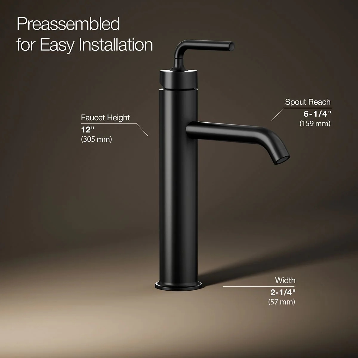 KOHLER K-14404-4A Purist Tall single-handle bathroom sink faucet with Lever handle, 1.2 gpm - Image 16