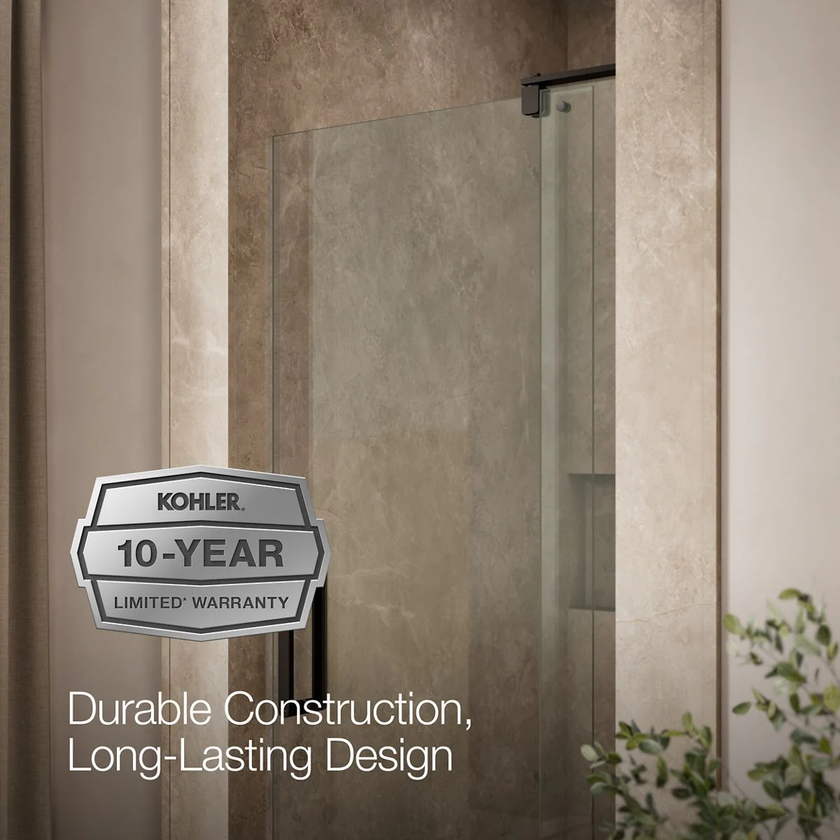 KOHLER K-707500-L Revel Pivot shower door, 70" H x 27-5/16 - 31-1/8" W, with 1/4" thick Crystal Clear glass - Image 8