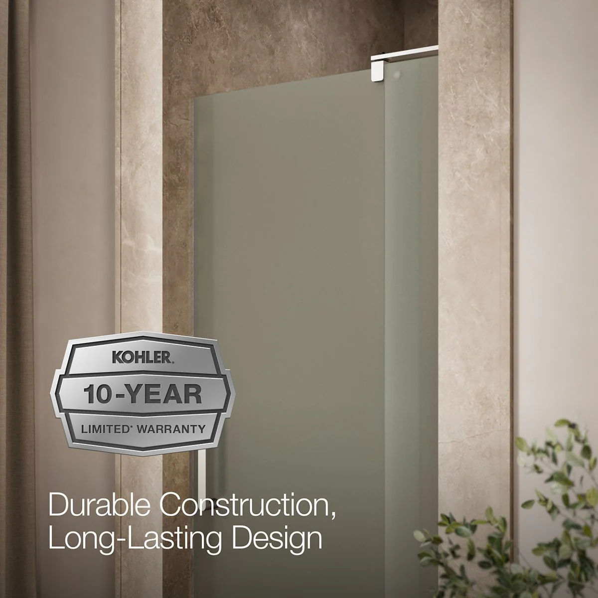 KOHLER K-707500-D3 Revel Pivot shower door, 70" H x 27-5/16 - 31-1/8" W, with 1/4" thick Frosted glass - Image 16