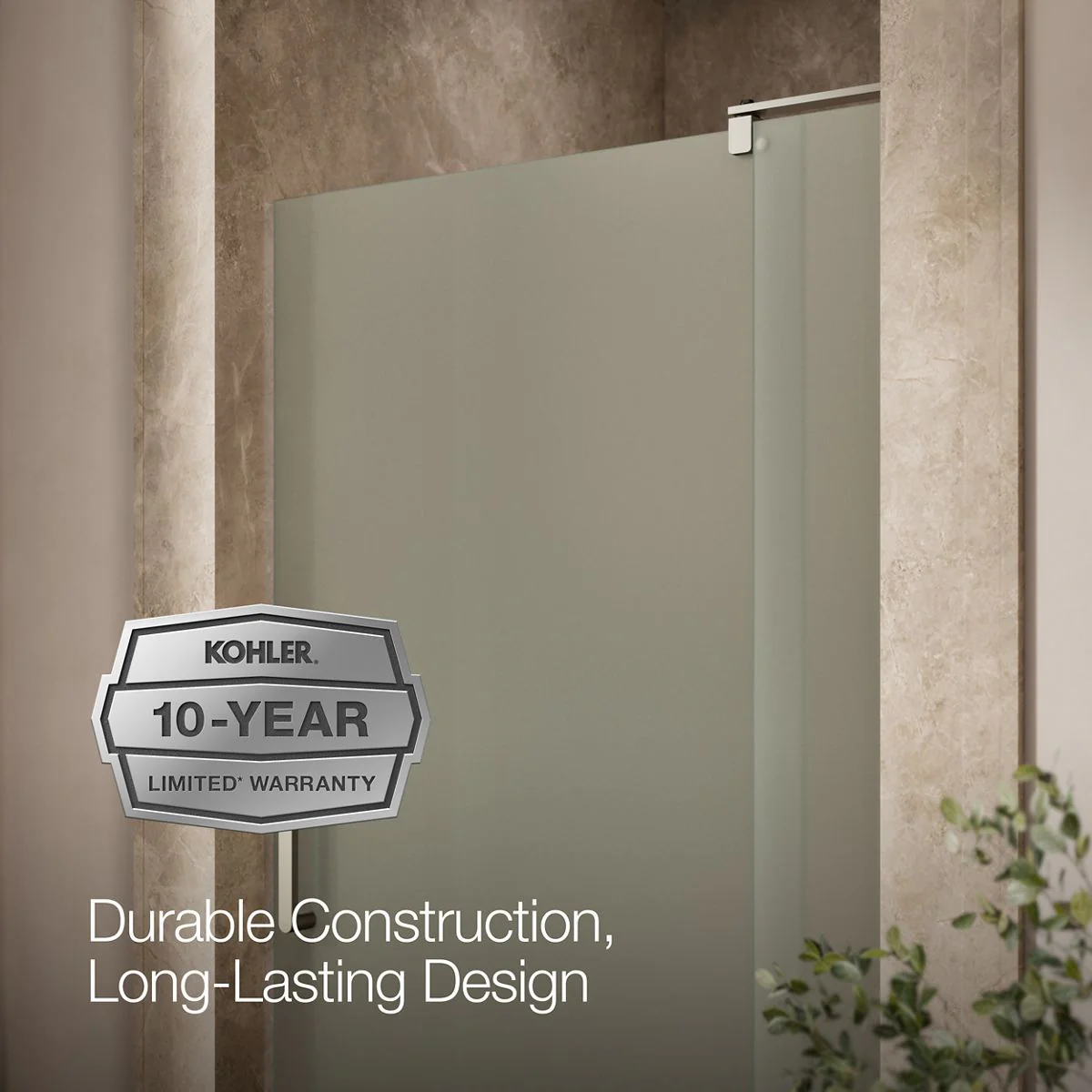 KOHLER K-707531-D3 Revel Pivot shower door, 70" H x 35-1/8 - 40" W, with 5/16" thick Frosted glass - Image 11