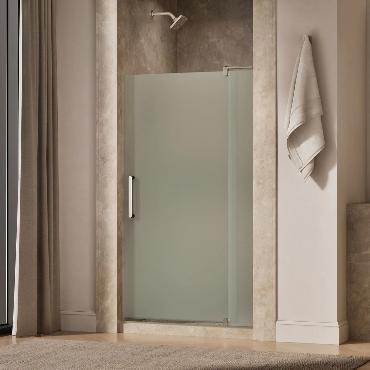 KOHLER K-707541-D3 Revel Pivot shower door, 70" H x 39-1/8 - 44" W, with 5/16" thick Frosted glass - Image 13
