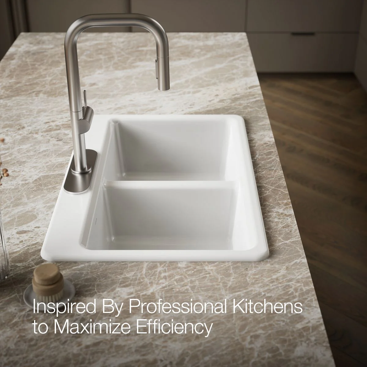 KOHLER K-8679-3A2 Riverby 33" top-mount double-bowl workstation kitchen sink - Image 8