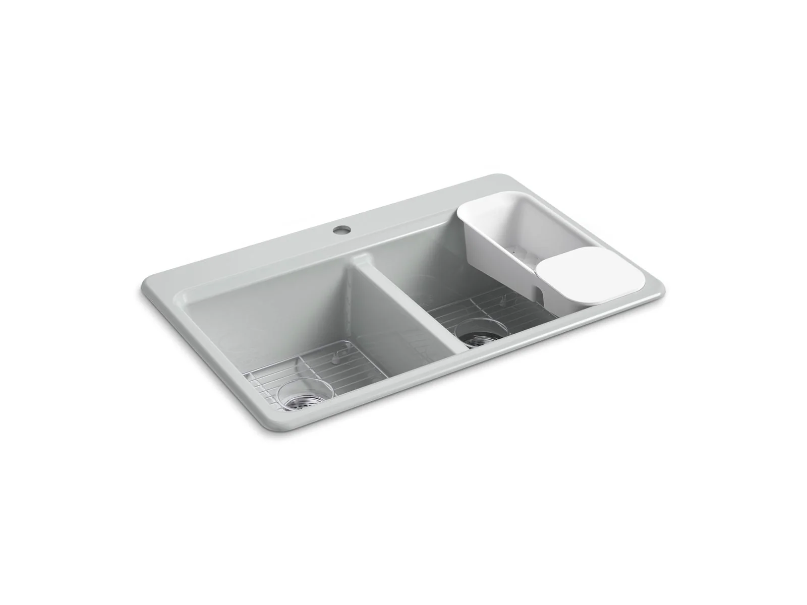 KOHLER K-8679-1A2 Riverby 33" top-mount double-bowl workstation kitchen sink - Image 20