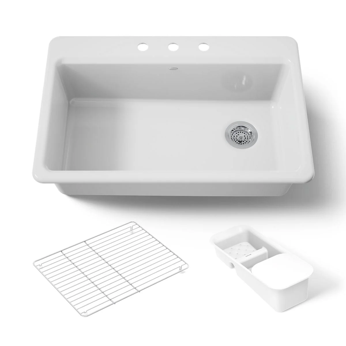 KOHLER K-5871-3A2 Riverby 33" top-mount single-bowl workstation kitchen sink - Image 10
