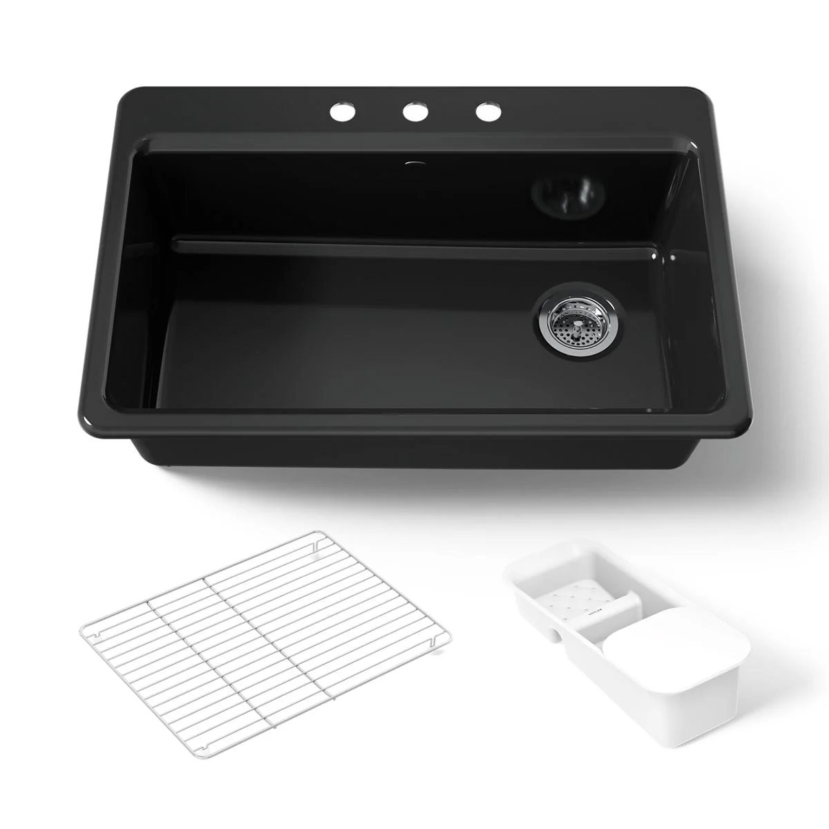 KOHLER K-5871-3A2 Riverby 33" top-mount single-bowl workstation kitchen sink - Image 15