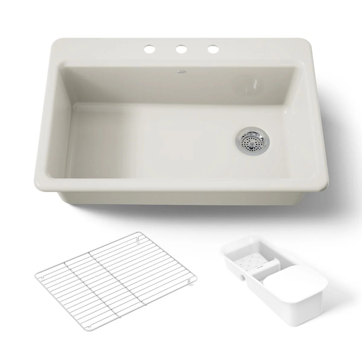 KOHLER K-5871-3A2 Riverby 33" top-mount single-bowl workstation kitchen sink - Image 20
