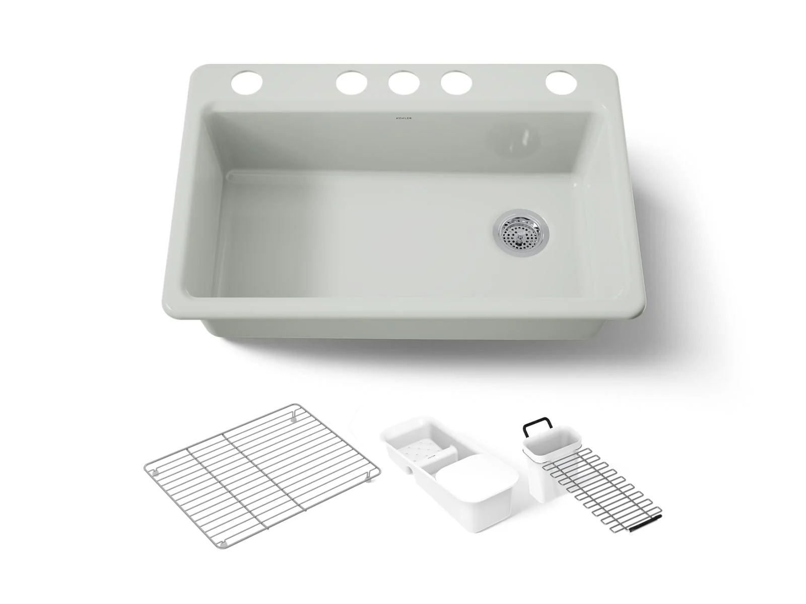 KOHLER K-5871-5UA3 Riverby 33" undermount single-bowl workstation kitchen sink - Image 30