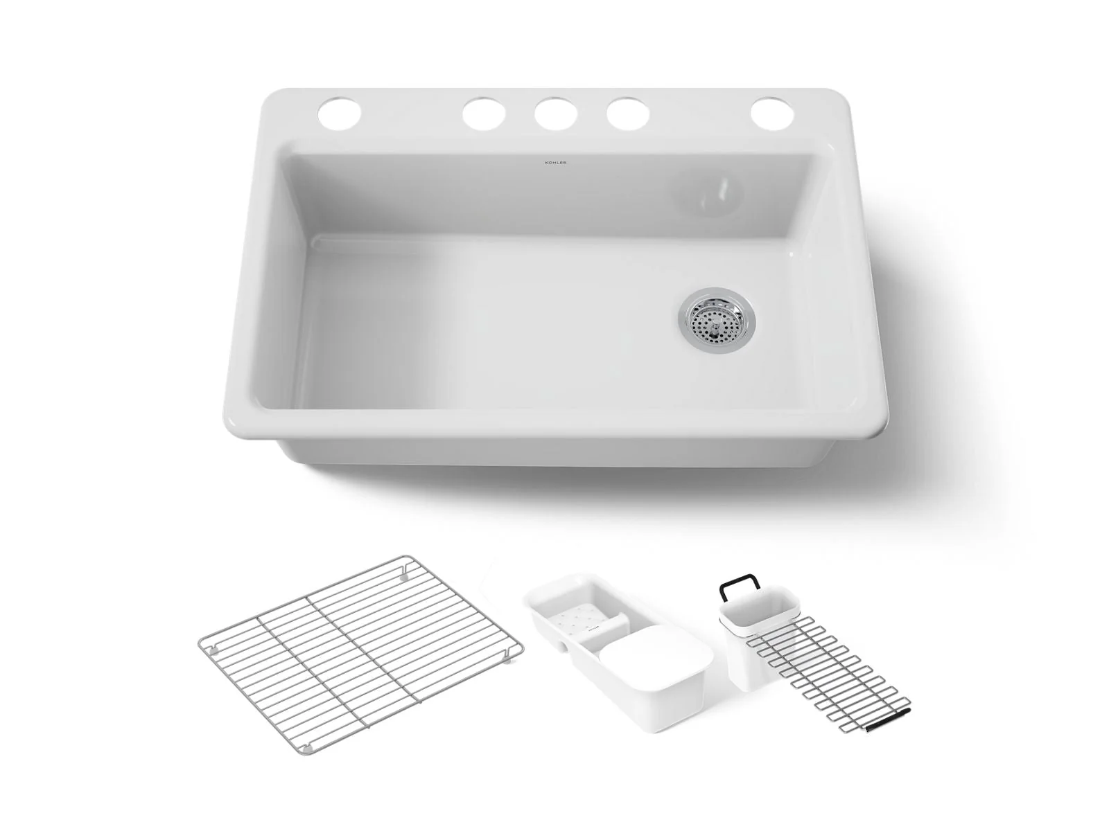 KOHLER K-5871-5UA3 Riverby 33" undermount single-bowl workstation kitchen sink - Image 9