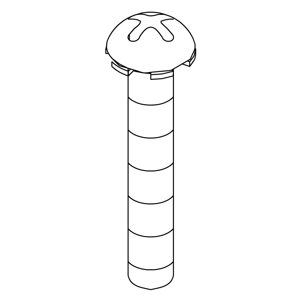 KOHLER K-1353858 Screw, 8-32 X 1.00 Sems, Round