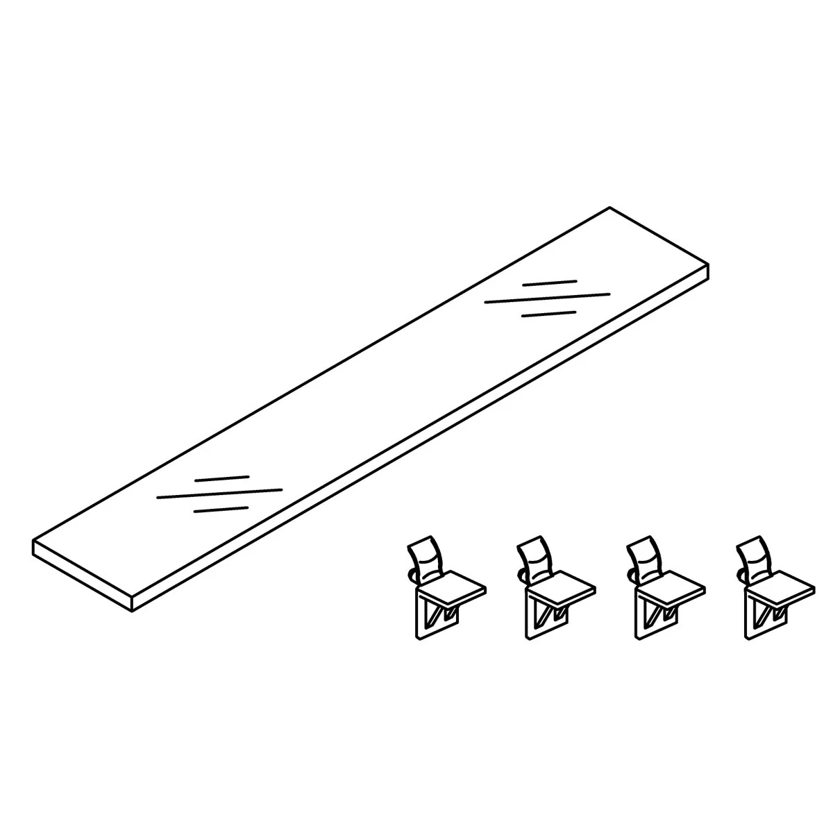 KOHLER K-1354246 Service Kit, 15" Shelf With L Clips