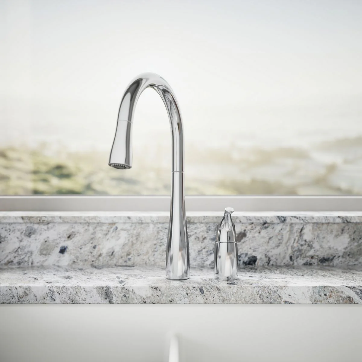KOHLER K-647 Simplice Pull-down kitchen sink faucet with three-function sprayhead - Image 12