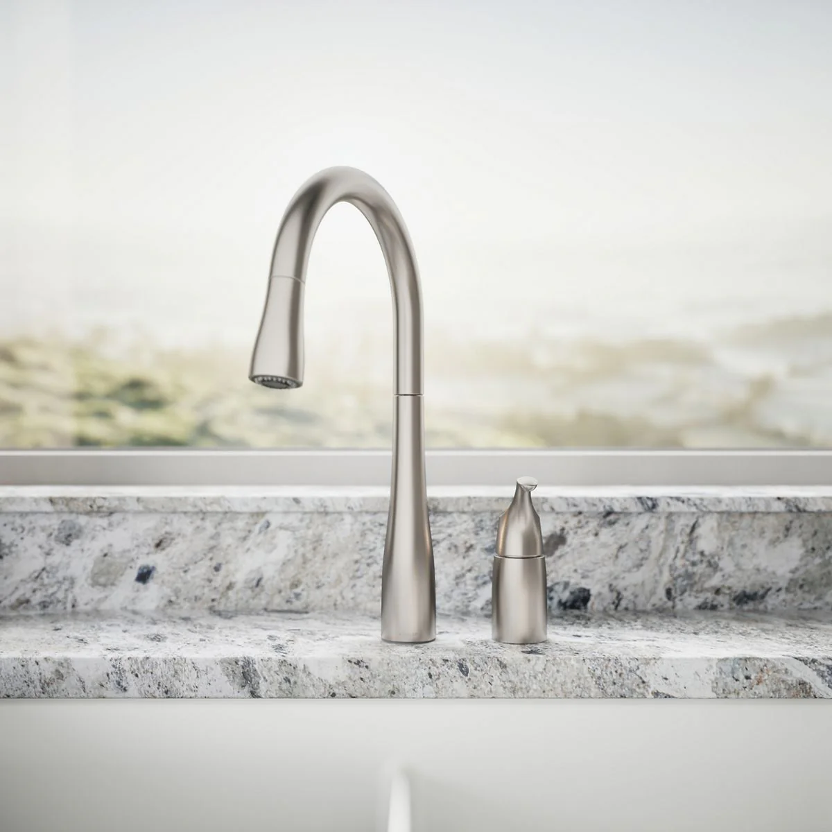KOHLER K-647 Simplice Pull-down kitchen sink faucet with three-function sprayhead - Image 17