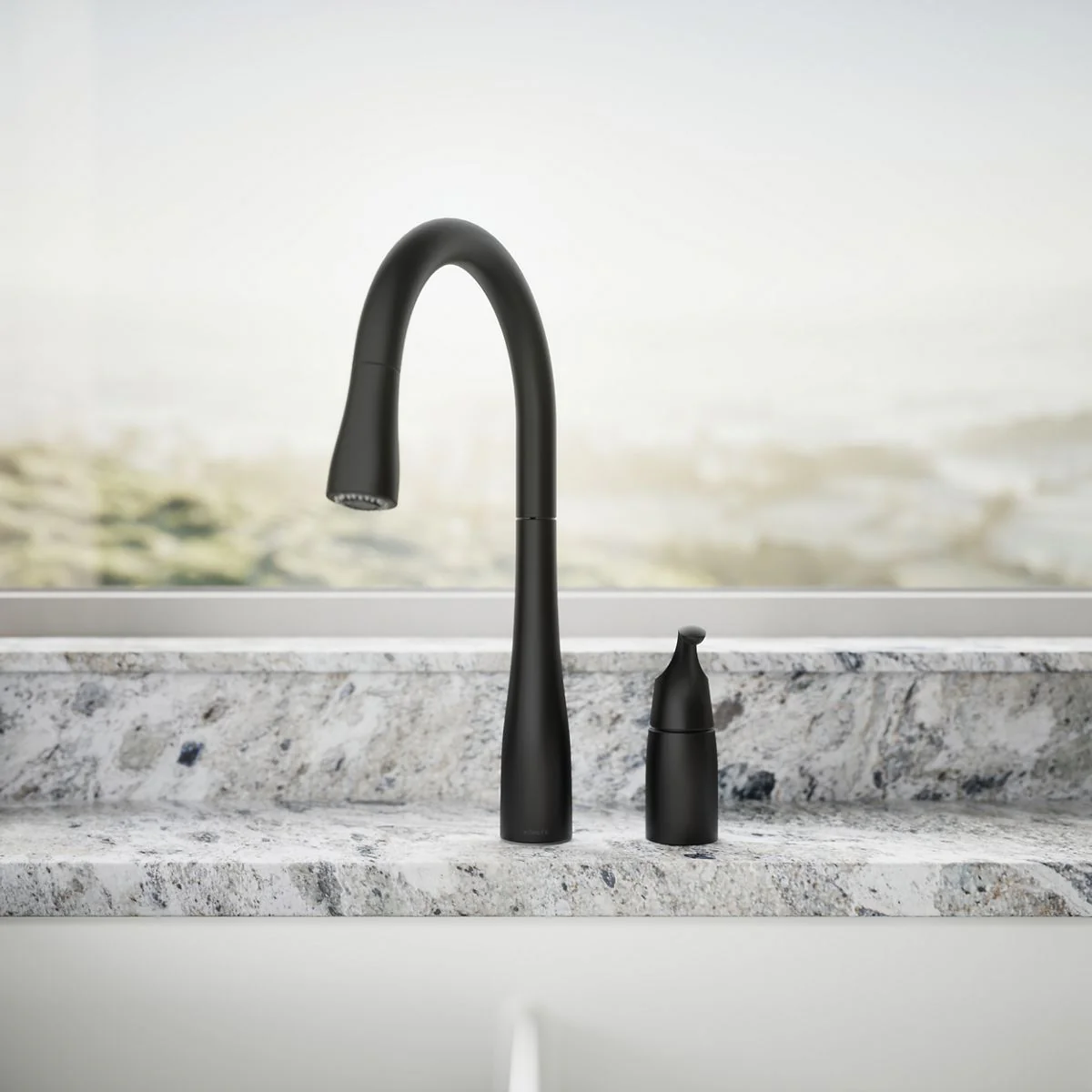 KOHLER K-647 Simplice Pull-down kitchen sink faucet with three-function sprayhead - Image 7