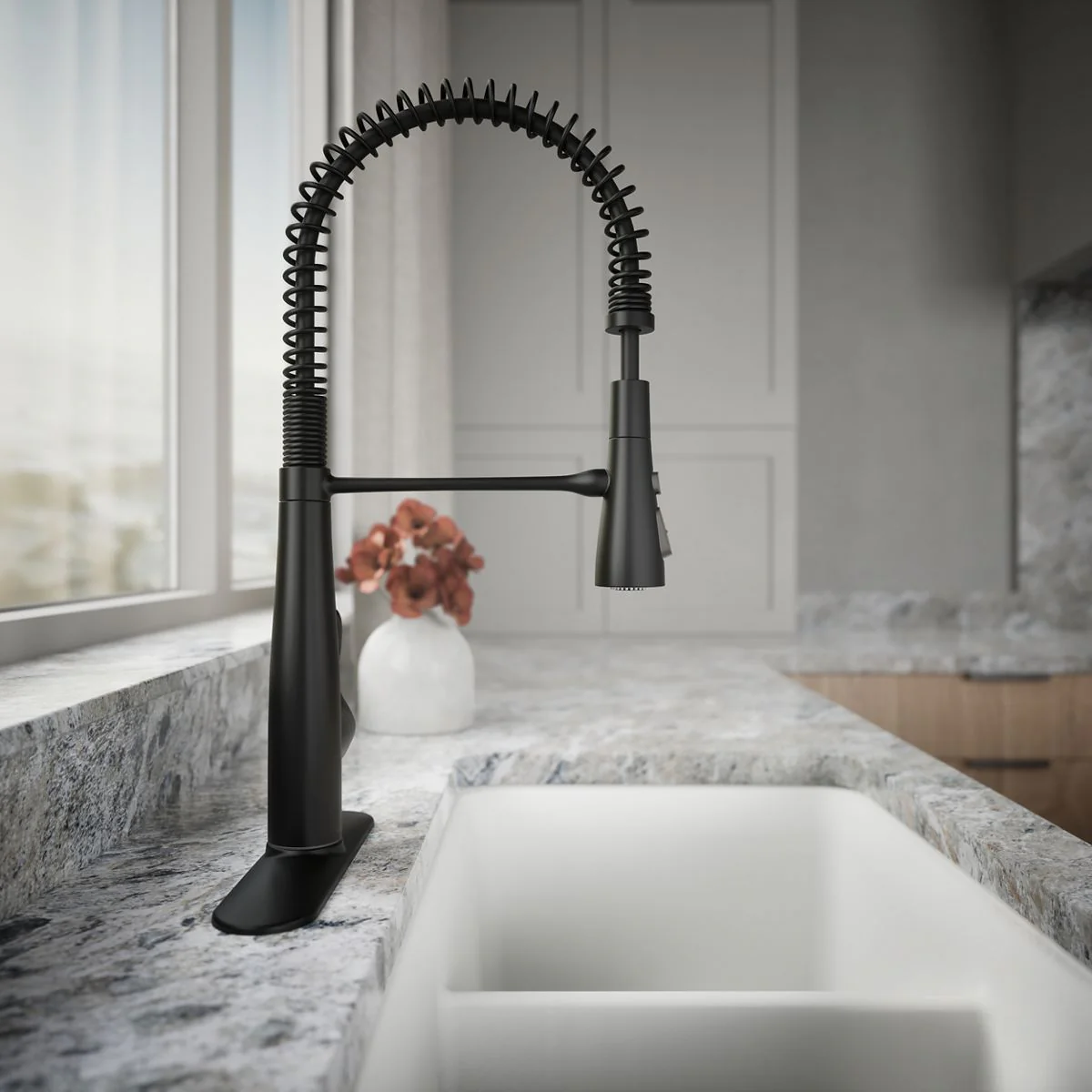 KOHLER K-22033 Simplice Semi-professional kitchen sink faucet with three-function sprayhead - Image 11