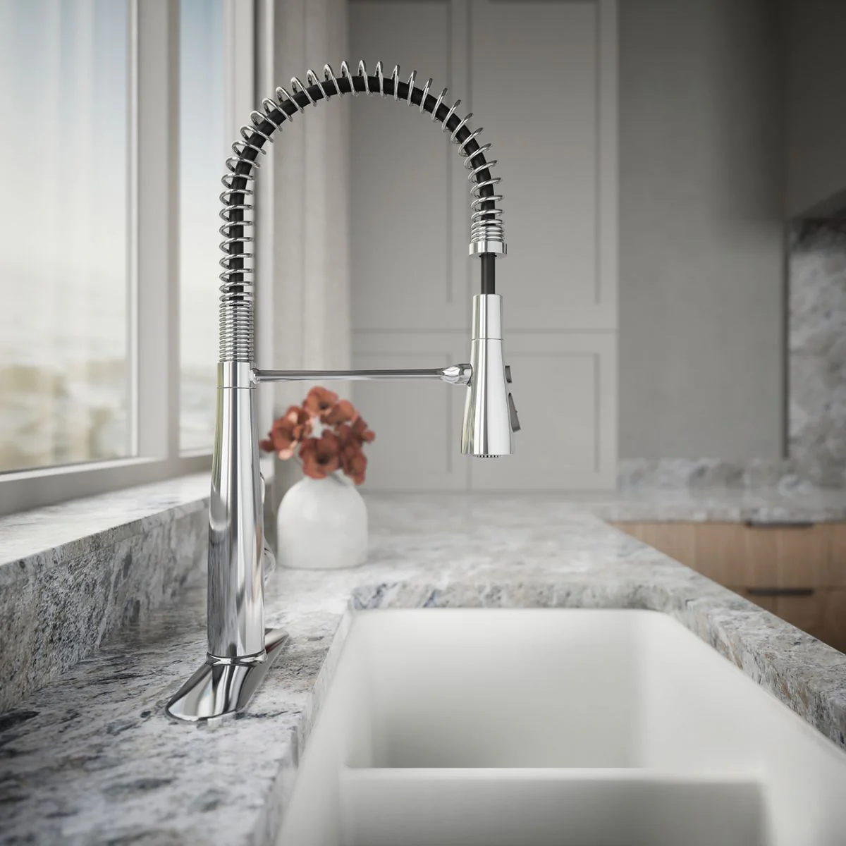 KOHLER K-22033 Simplice Semi-professional kitchen sink faucet with three-function sprayhead - Image 16