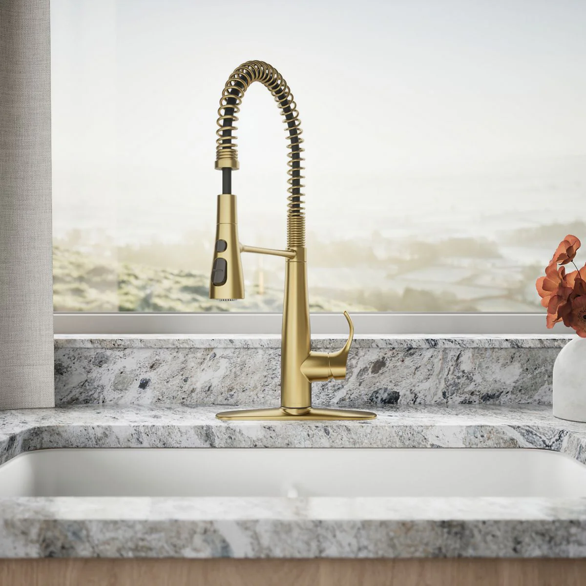 KOHLER K-22033 Simplice Semi-professional kitchen sink faucet with three-function sprayhead - Image 6