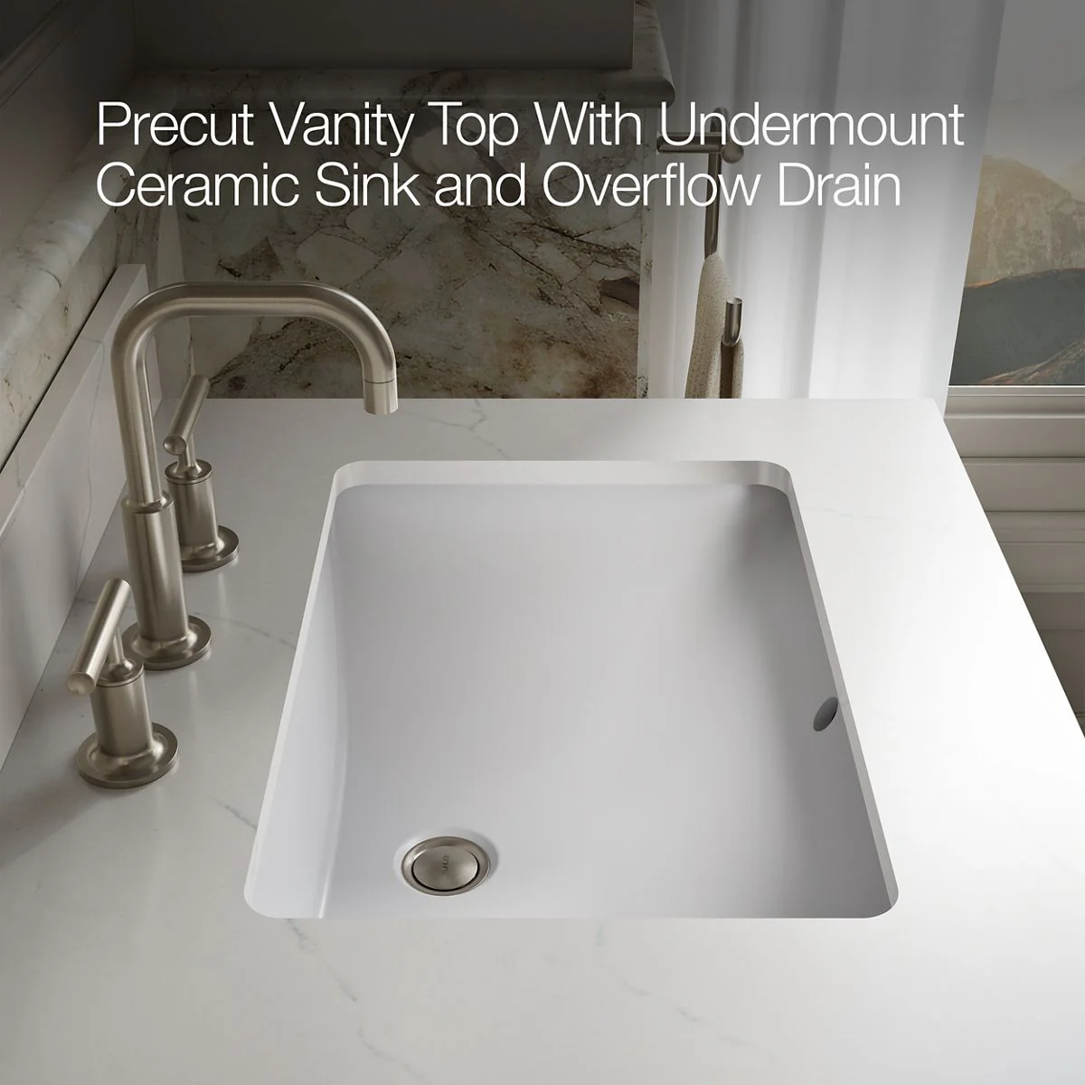 KOHLER K-32840 Solive 60" bathroom vanity cabinet with sinks and quartz top - Image 6