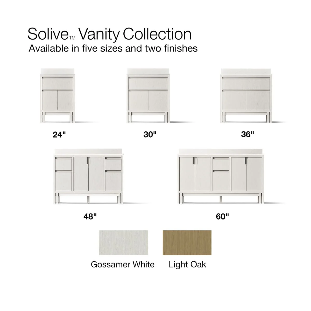 KOHLER K-32840 Solive 60" bathroom vanity cabinet with sinks and quartz top - Image 9