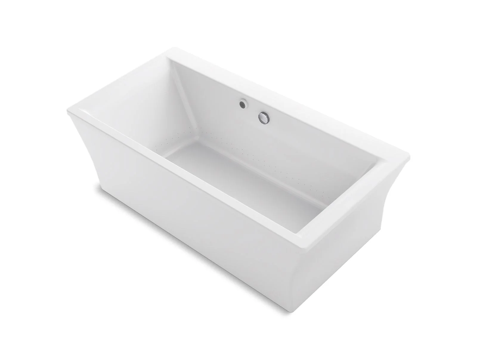 KOHLER K-24011-W1 Stargaze 60" x 34" freestanding bath with Bask heated surface and fluted shroud