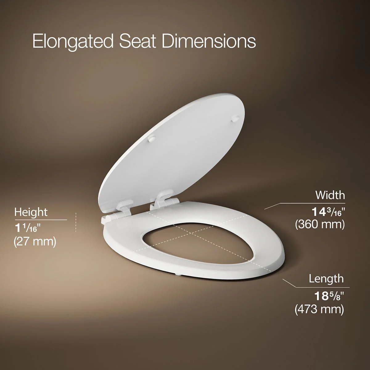 KOHLER K-20466 Stonewood Quiet-Close elongated toilet seat - Image 11
