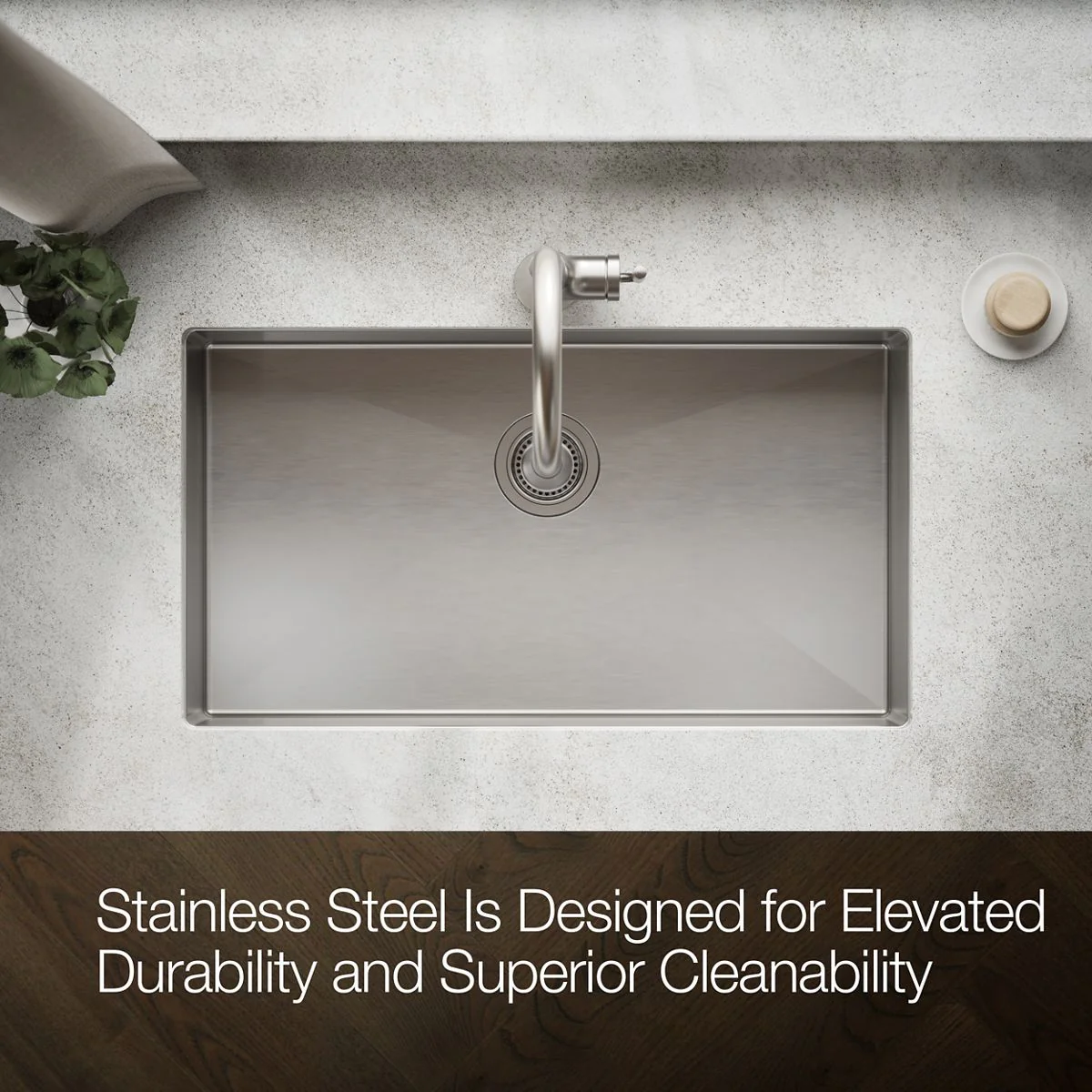 KOHLER K-5285 Strive 32" undermount single-bowl kitchen sink with accessories - Image 6