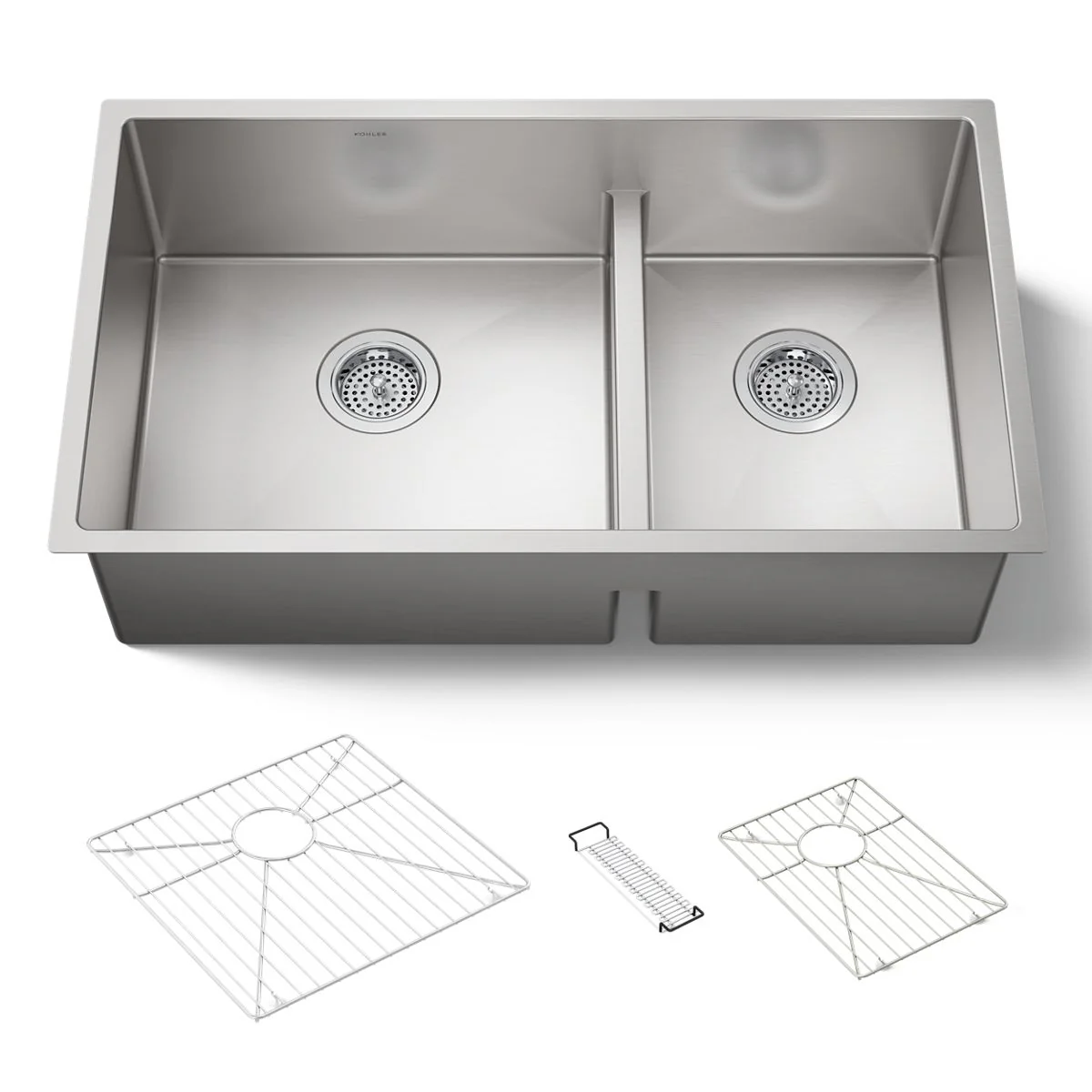 KOHLER K-5284 Strive Smart Divide 32" undermount double-bowl kitchen sink - Image 6