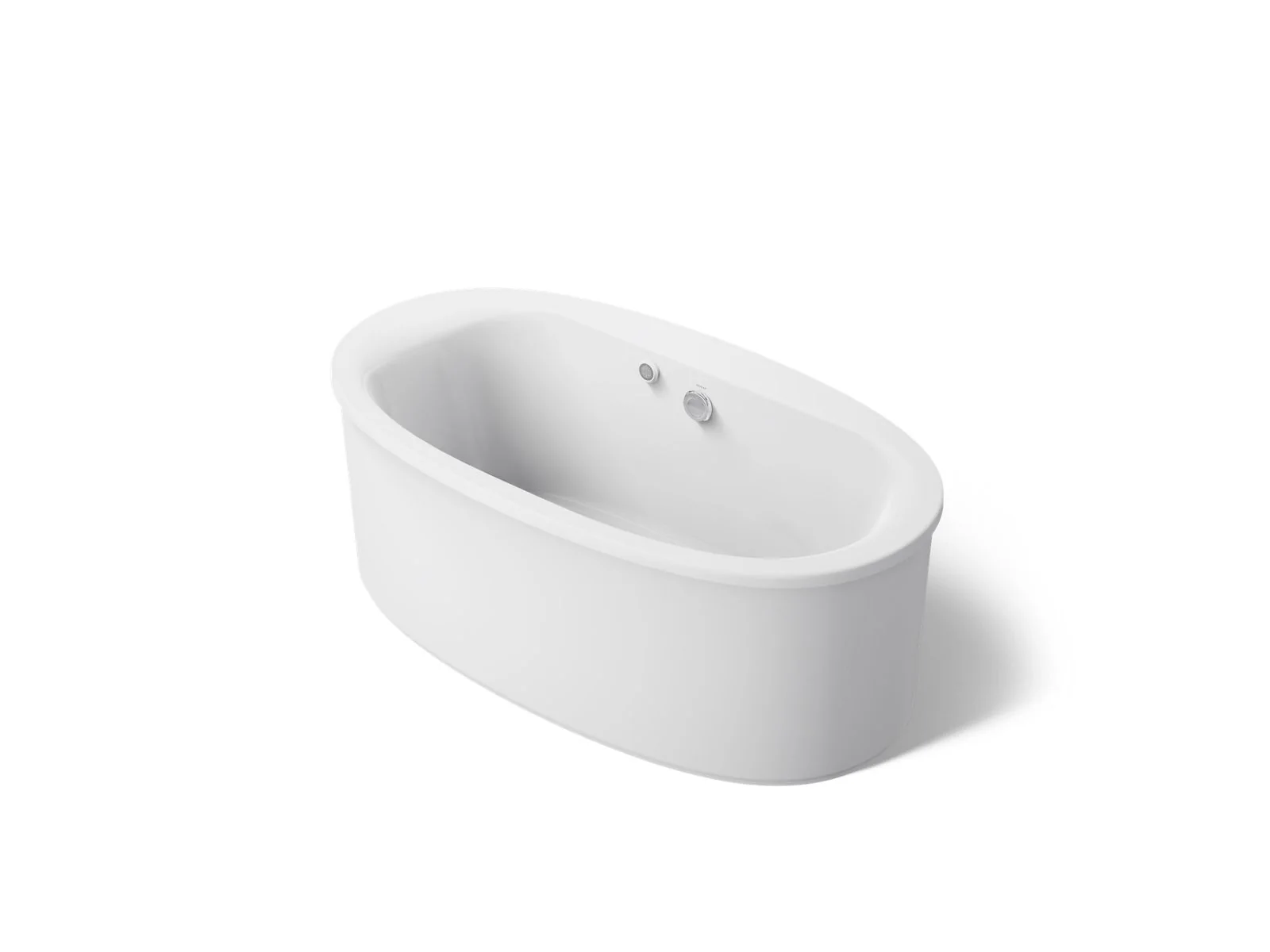 KOHLER K-6368-W1 Sunstruck 65-1/2" x 35-1/2" freestanding bath with Bask heated surface and straight shroud - Image 2