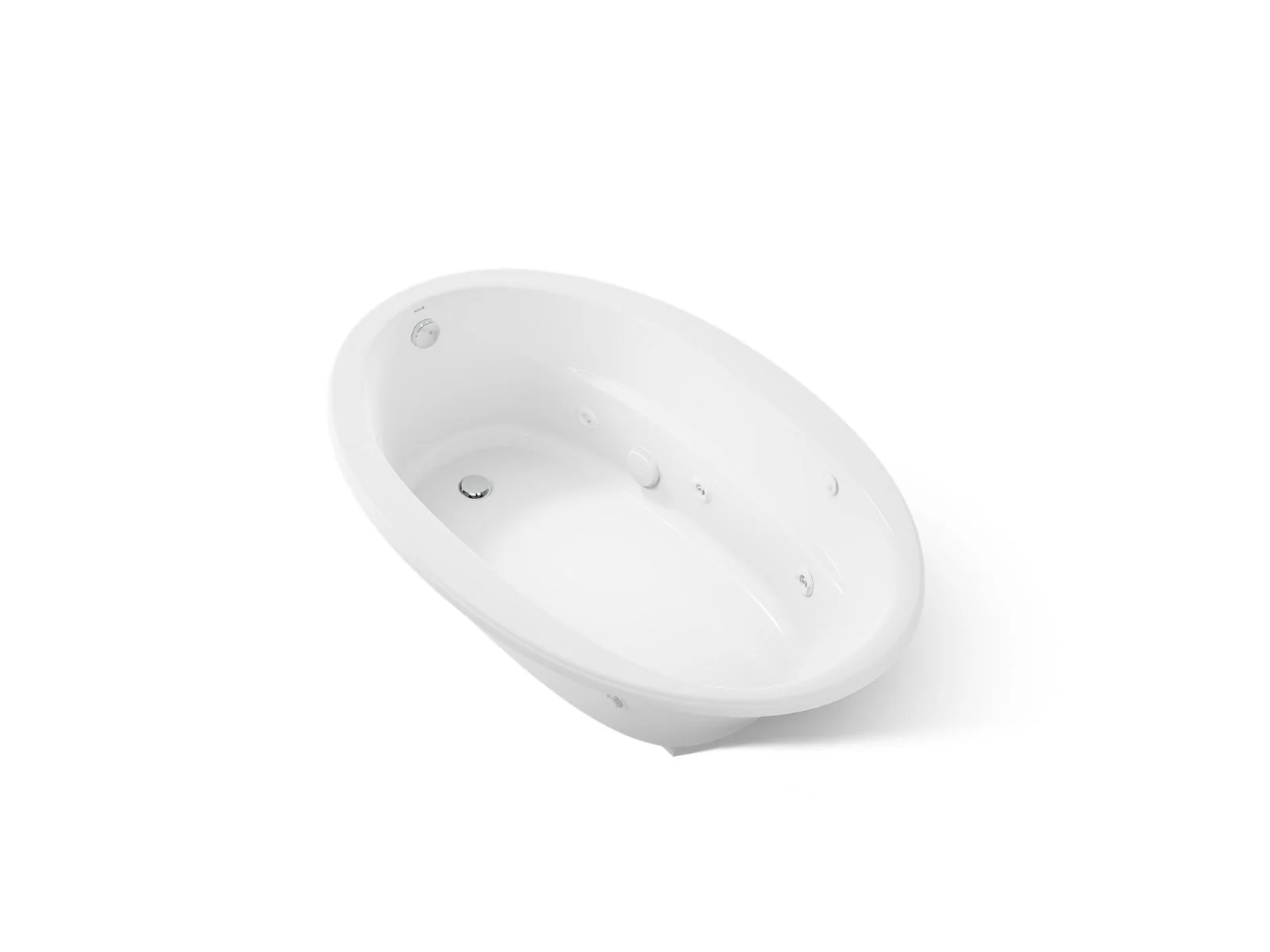 KOHLER K-6347-W1 Sunward 66" x 42" drop-in whirlpool bath with Bask heated surface - Image 3