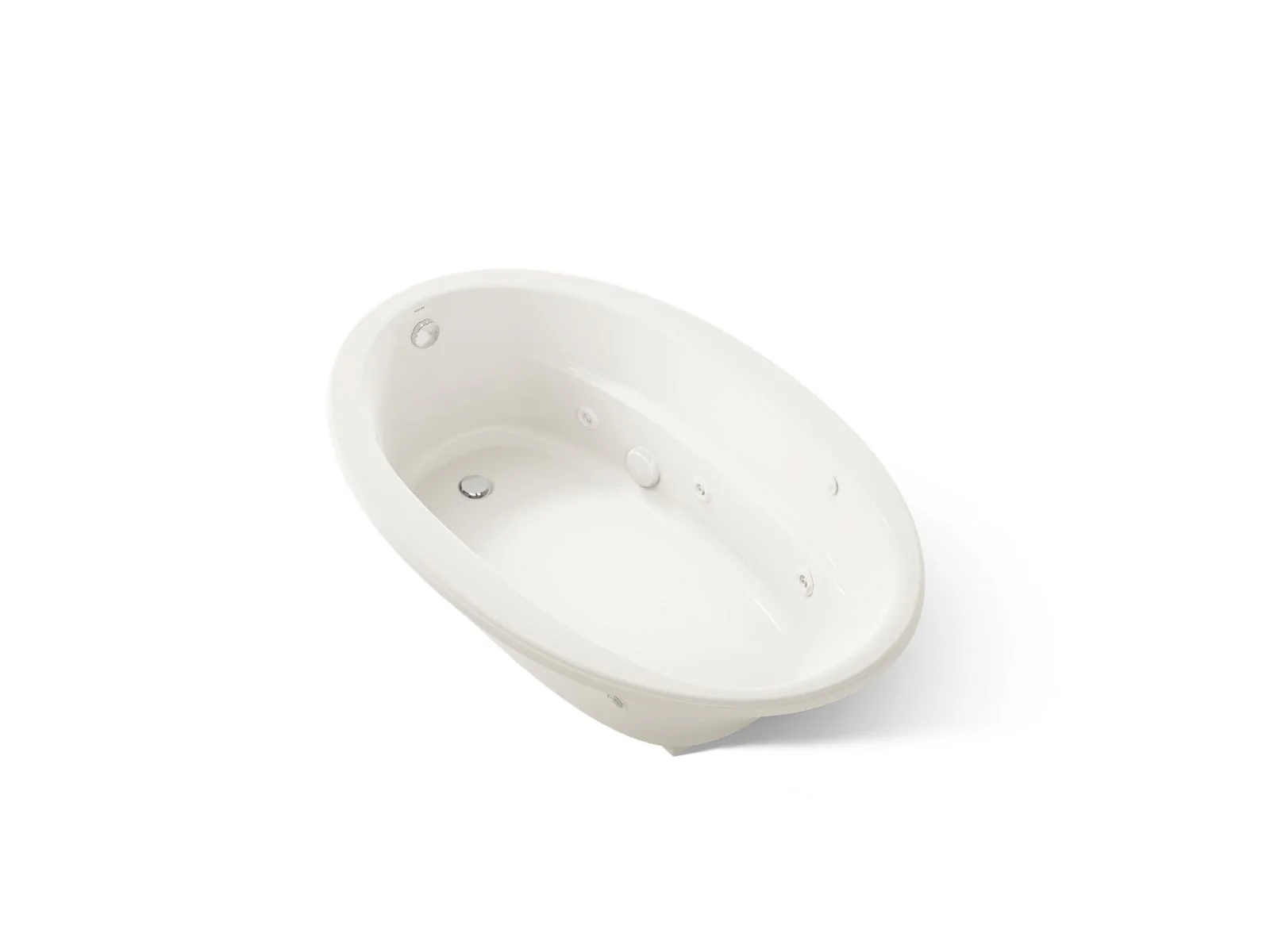 KOHLER K-6347-W1 Sunward 66" x 42" drop-in whirlpool bath with Bask heated surface - Image 8