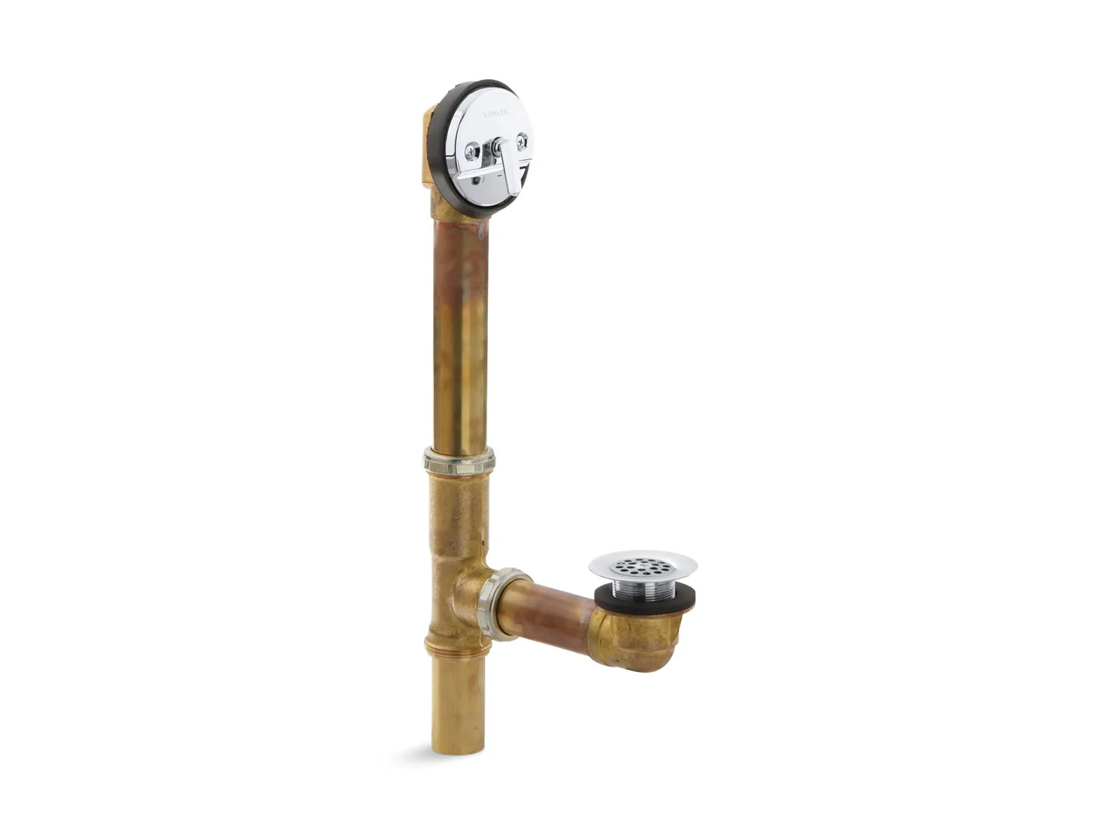 KOHLER K-11660 Swiftflo 1-1/2" adjustable drain, 17-gauge brass, for 14" to 16" baths - Image 2