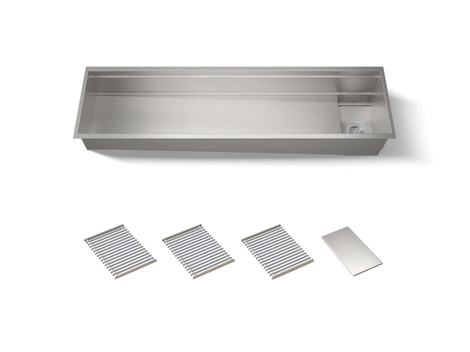 KOHLER K-37905 Synthos 69-3/4" undermount single-bowl kitchen sink