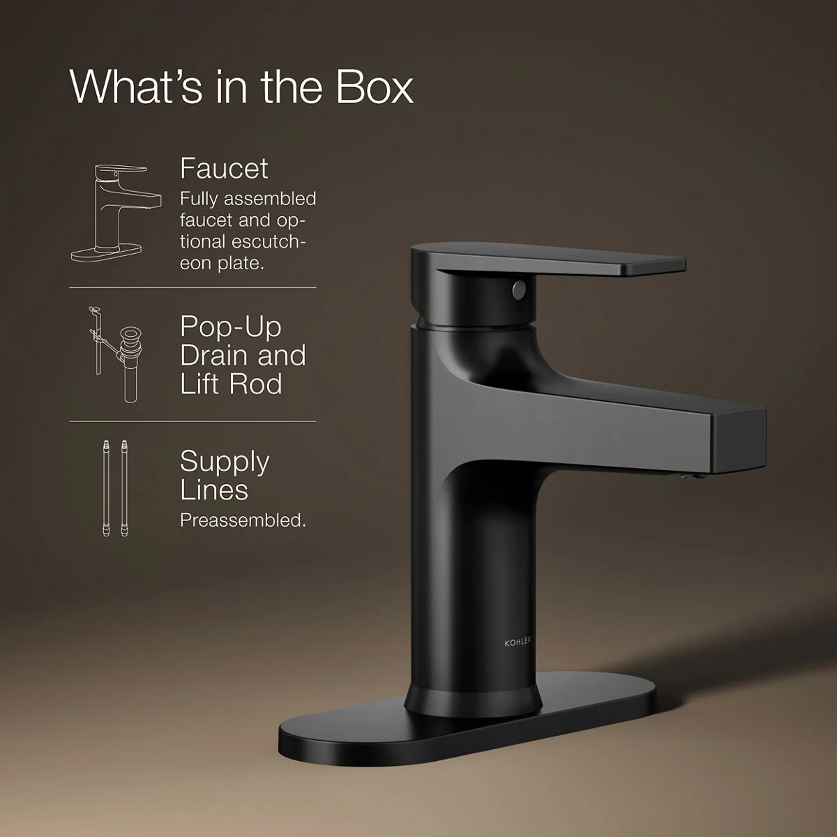 KOHLER K-74021-4 Taut Single-handle bathroom sink faucet, 1.2 gpm - Image 14