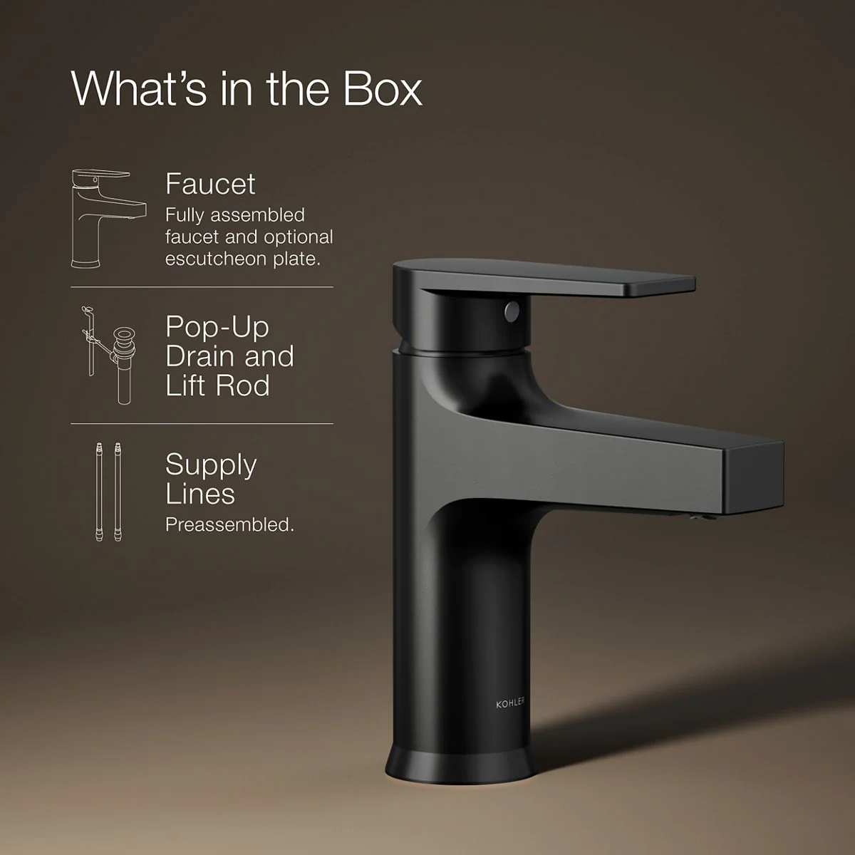 KOHLER K-74013-4 Taut Single-handle bathroom sink faucet, 1.2 gpm - Image 9