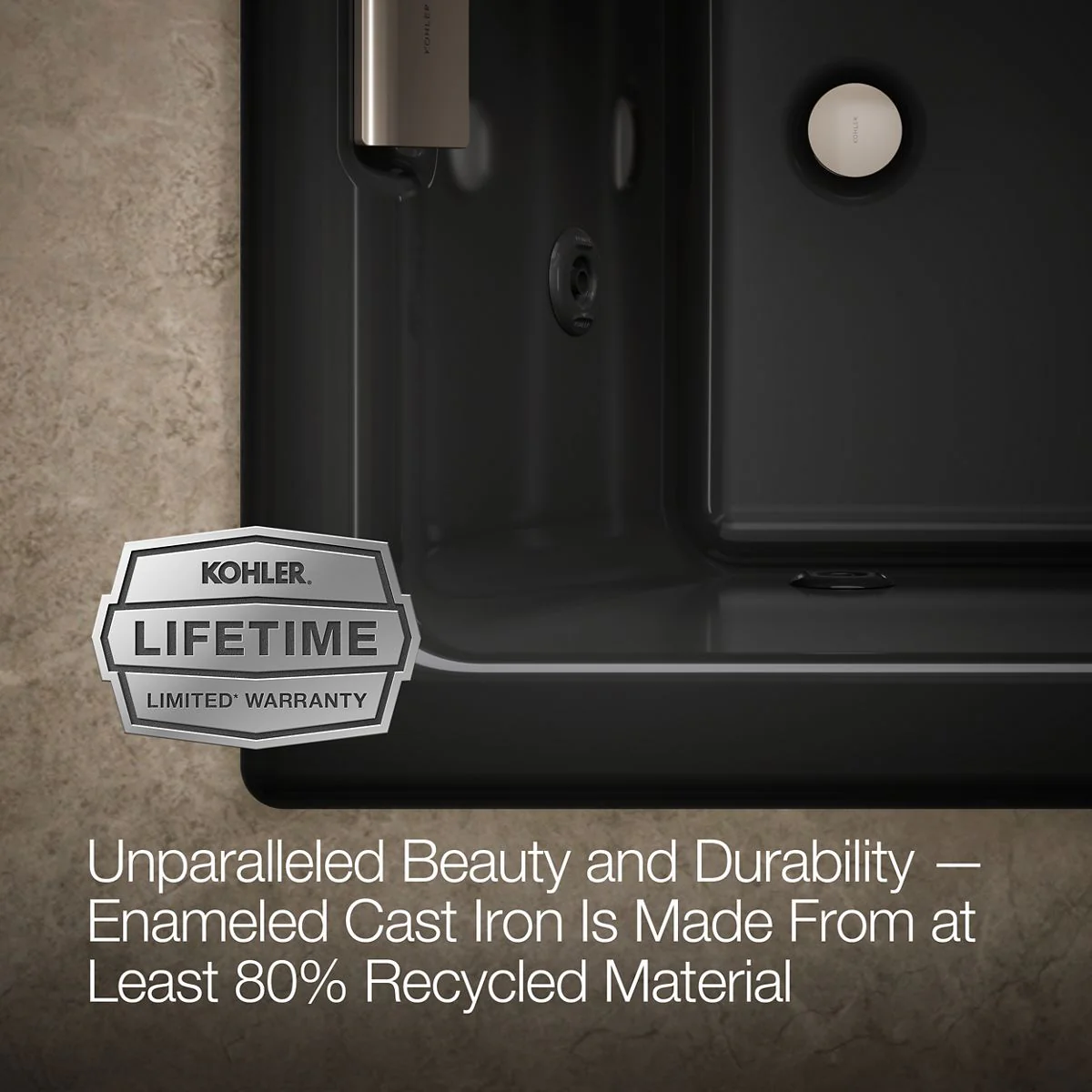 KOHLER K-856-JH Tea-for-Two 66" x 36" drop-in/undermount whirlpool bath - Image 14